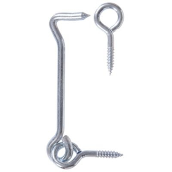 Hillman Hardware Essentials 6 in. Cd-Gate Hook & Eyes, Zinc