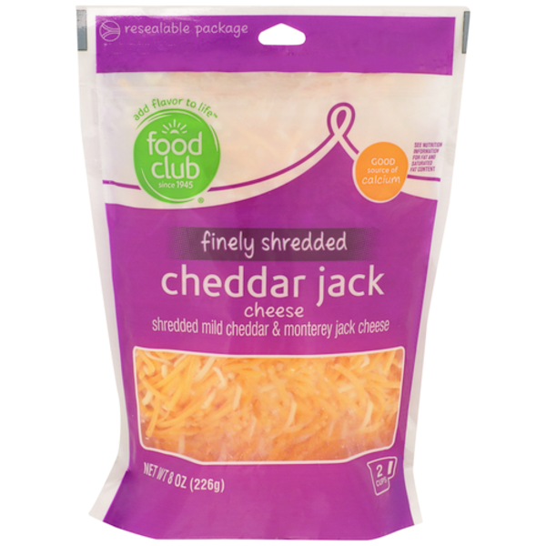 Food Club Cheese, Cheddar Jack, Finely Shredded Same-Day Delivery or ...