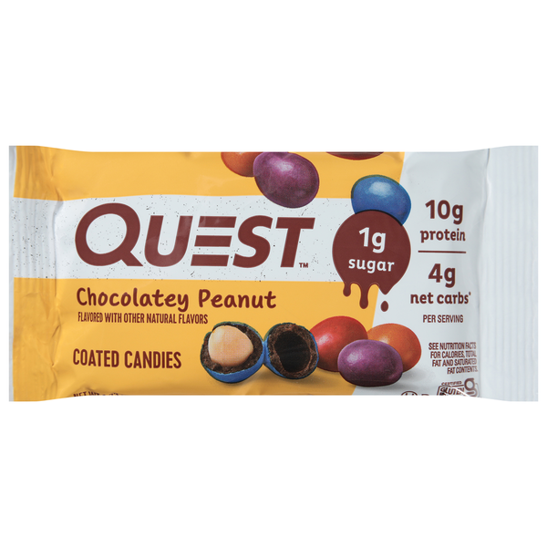  Quest 264GB(黄ばみなし)/Questフィットパック Quest Candies, Coated, Chocolatey Peanut Same-Day Delivery or