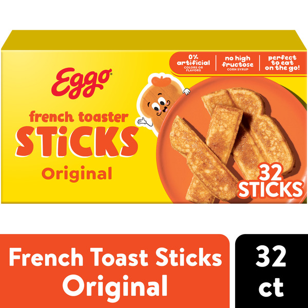 Eggo Original French Toaster Sticks, Frozen Breakfast, 32 Count
