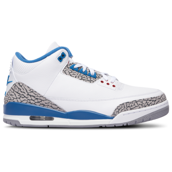 Jordan Air 3 Retro 'True Blue' Basketball Shoes, Size M12/W13.5, Medium/D - White & Multi-Color