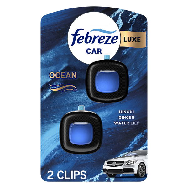Febreze Car Air Freshener Odor-Fighting Automotive Vent Clip, Ocean Scent Same-Day Delivery or Pickup