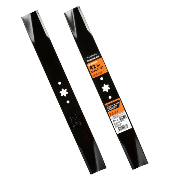 Powercare 2 Blade Set For 42" Cut Cub Cadet, Troy-bilt, Craftsman, Replaces Oem Numbers 742-04308, 942-04312, 119-8456