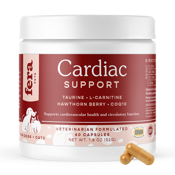 Fera Pets Cardiac Support, for Dogs + Cats, Capsules