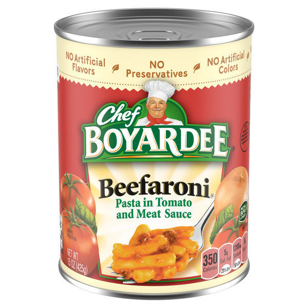 Chef Boyardee Beefaroni in Tomato and Meat Sauce, Ready-to-Eat Meal ...