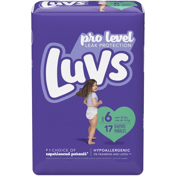 walmart luvs size 6