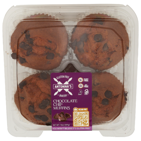 Antoninas Bakery Chocolate Chip Muffins 4 Pack