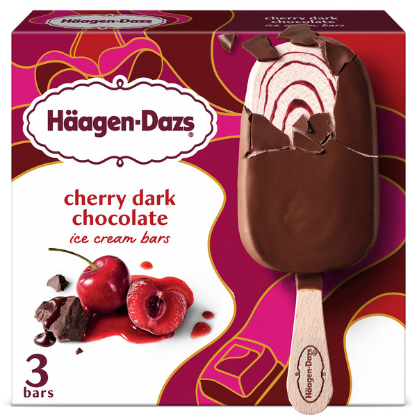 Haagen-Dazs Cherry Dark Chocolate Ice Cream Bars Same-Day Delivery