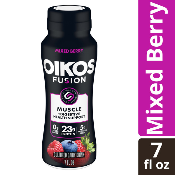 Oikos Fusion Drink, Mixed Berry, 7 Fl Oz Bottle