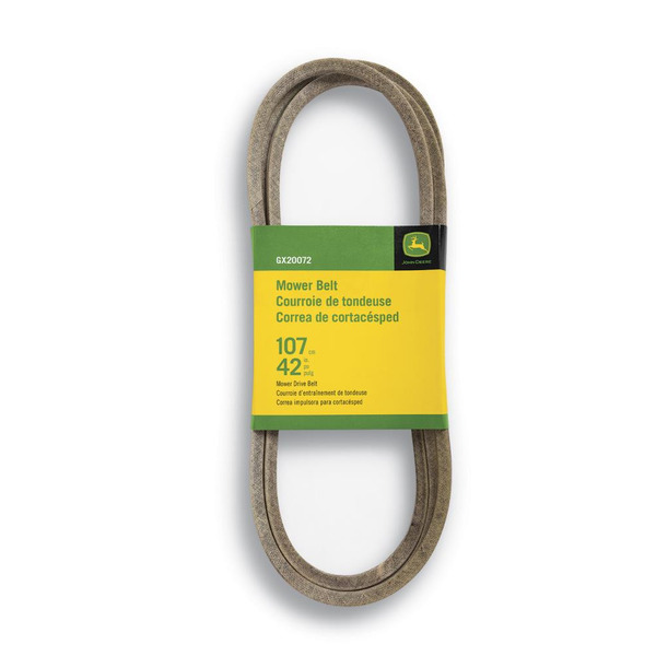 John Deere 1/2-in x 103.875-in Deck/Drive Belt, for 42-in Riding Lawn Mowers Replaces OEM Part Number GX20072 / UC32283R