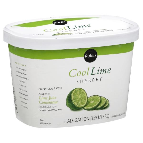 Publix Sherbet, Cool Lime (0.5 gal) from Publix Instacart