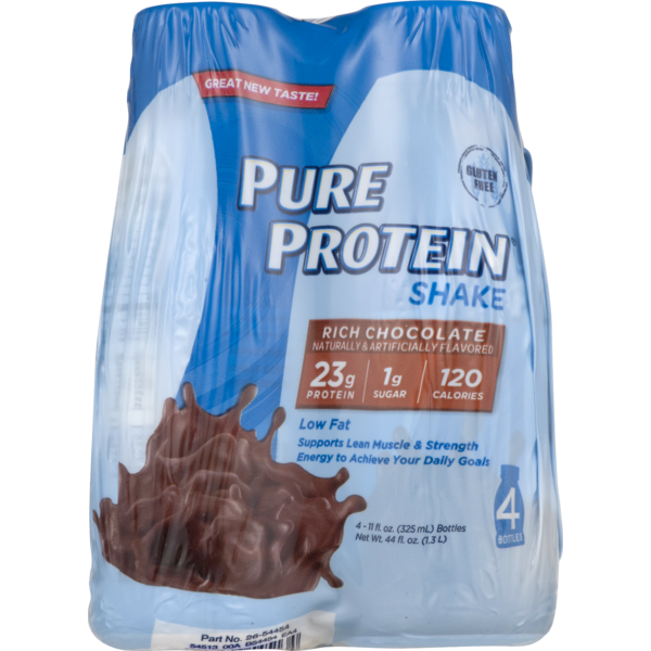 Pure Protein Shake Bottles Rich Chocolate (11 fl oz) Instacart