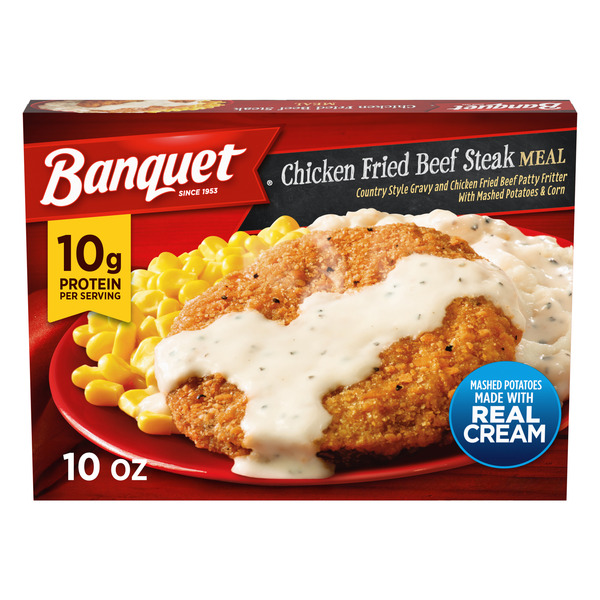 Banquet Chicken Fried Beef Steak Frozen Meal