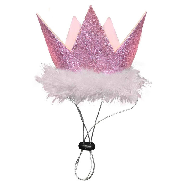 Huxley & Kent Birthday Party Glitter Pet Crown With Snugfit
