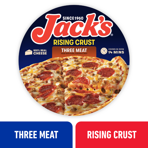Jack's Rising Crust Three Meat Pizza Same-Day Delivery or Pickup