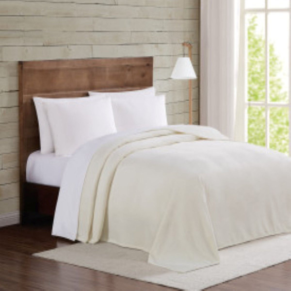 Truly Ivory Velvet Plush Twin XL Blanket