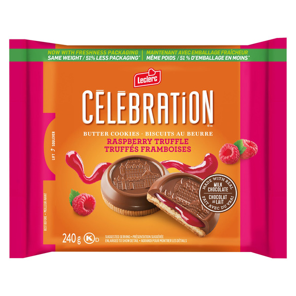 Giant Tiger Raspberry Célébration Butter Cookies Raspberry Truffle, 240 g Same-Day Delivery ...