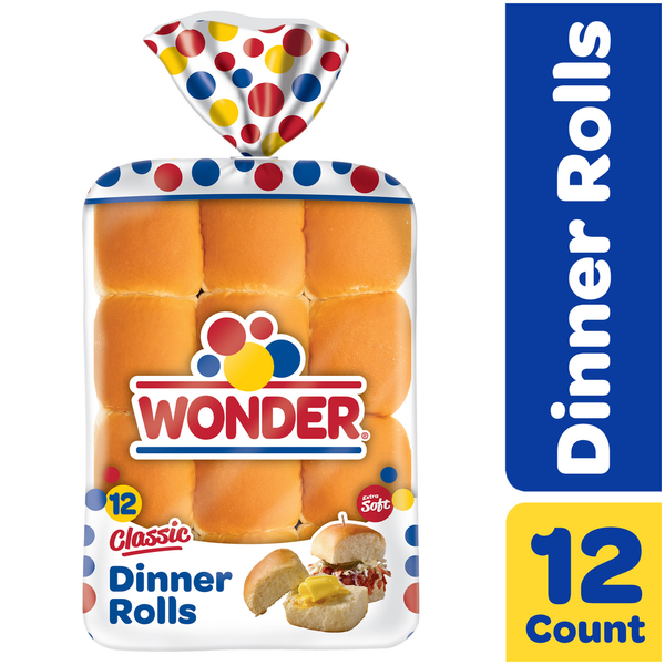 Wonder Bread Dinner Rolls, Soft White Bread Rolls Same-Day