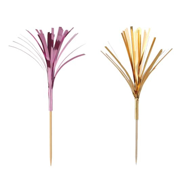 Makery Pink & Gold Burst Cupcake Toppers