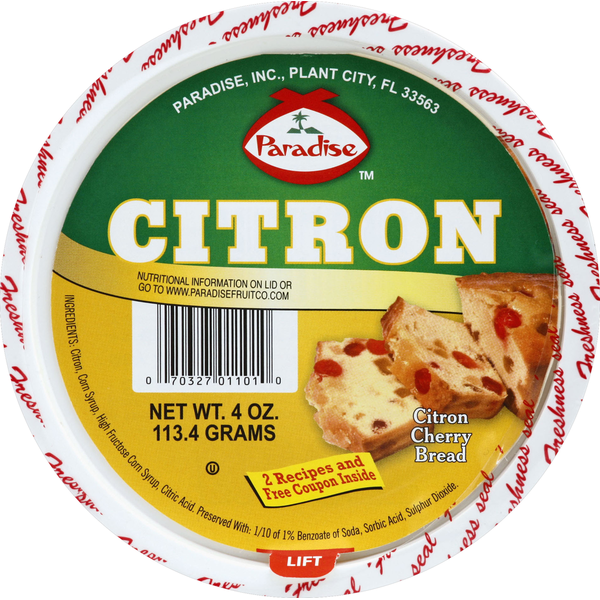 Paradise Herbs Citron, Diced Same-Day Delivery or Pickup | Pathmark