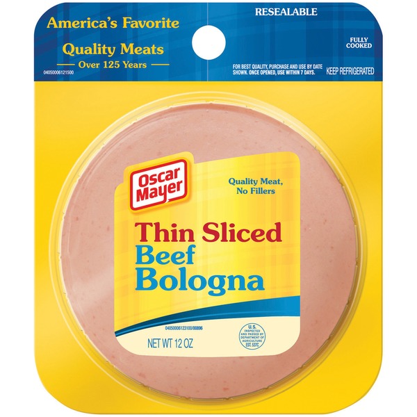 Oscar Mayer Cold Cuts Thin Sliced Beef Bologna Cold Cuts (12 oz