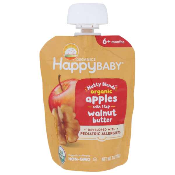 Happy Baby Organic Apples With Walnut Butter Nutty Blends Pouch