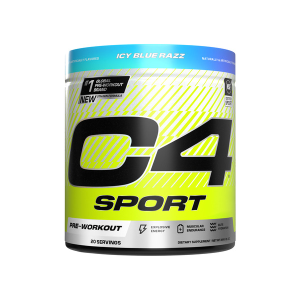 C4 Energy Sport Pre-Workout Icy Blue Razz Same-Day Delivery or
