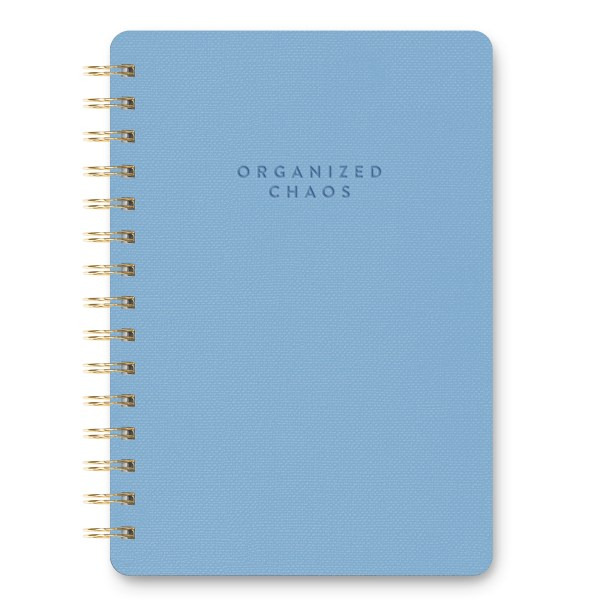 Studio Oh! Agatha Notebook, 6-1/4 x 8-1/4 in - Organized Chaos Sky Blue
