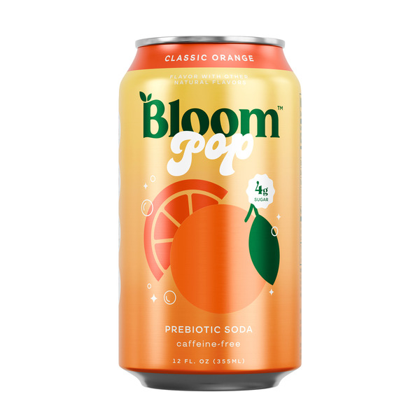 Bloom Pop Classic Orange Prebiotic Soda Same-Day Delivery or