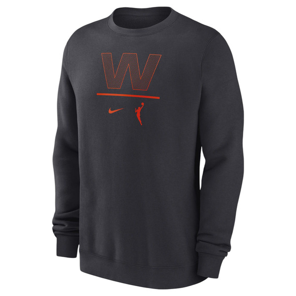 Nike Men's WNBA Club Logo Crew Neck Sweatshirt, XL - Grey