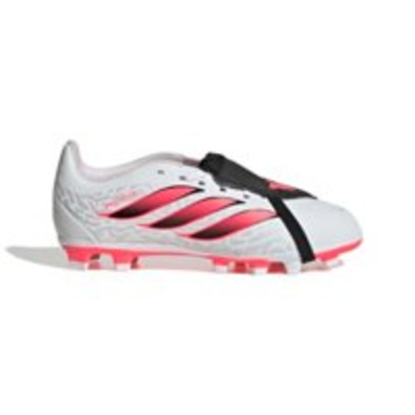adidas Kids' Predator Club FT EL Firm-Ground/Multi-Ground Soccer Cleats, Size 2 - White/Pink