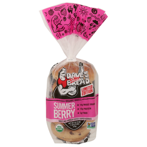 Dave's Killer Bread Organic Summer Berry Bagels 5 Pack