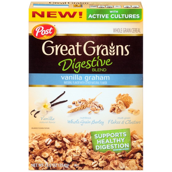 Post Great Grains Digestive Blend Vanilla Graham Cereal (12.5 oz