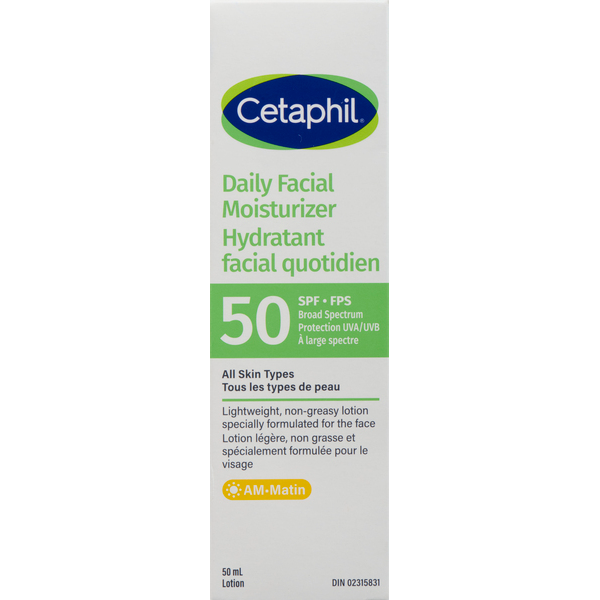Cetaphil SPF 50 Daily Facial Moisturizer Same-Day Delivery | Rexall