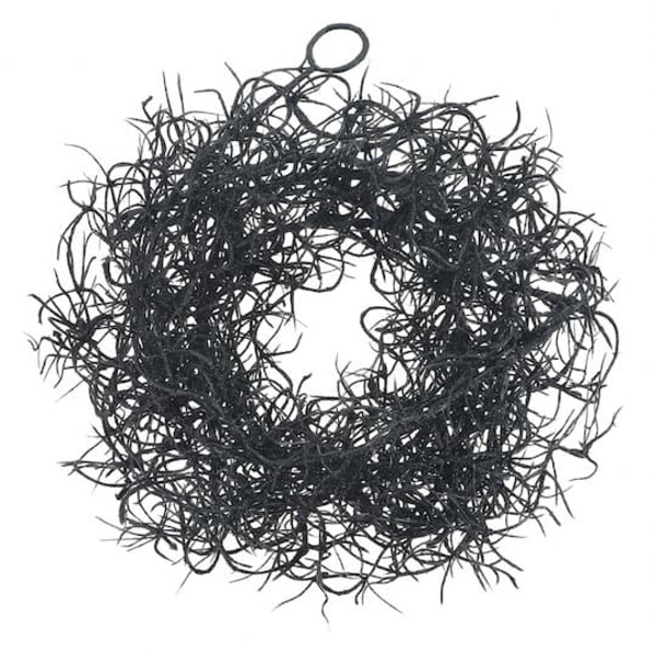 Ashland Spanish Moss Coiled Garland - Black Glitter