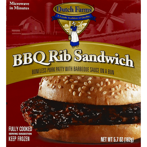 Dutch Farms Sandwich, BBQ Rib Same-Day Delivery or Pickup