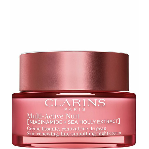 Clarins Multi-Active Night Moisturizer for Lines Pores Glow with Niacinamide- All Skin Types
