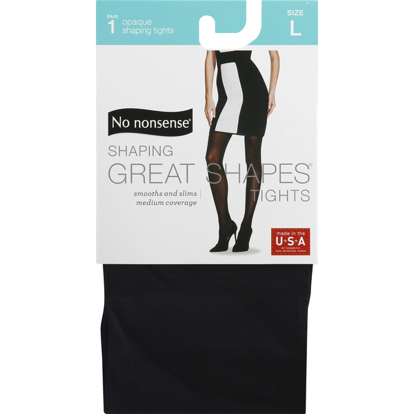 No nonsense Shaping Tights, Black, Opaque, Large Same-Day Delivery
