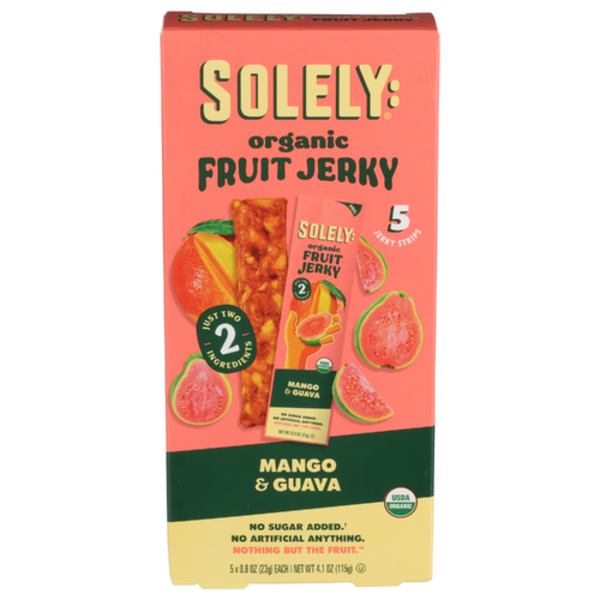Solely Organic Mango & Guava Fruit Jerky 5 Pack