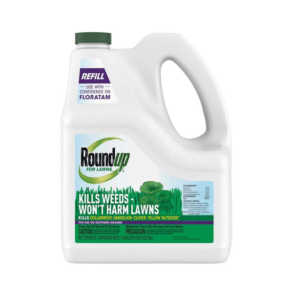 Roundup For Lawns4 Refill, 1 Gal., For Use On Southern Grasses, Kills Dandelion, Clover And More
