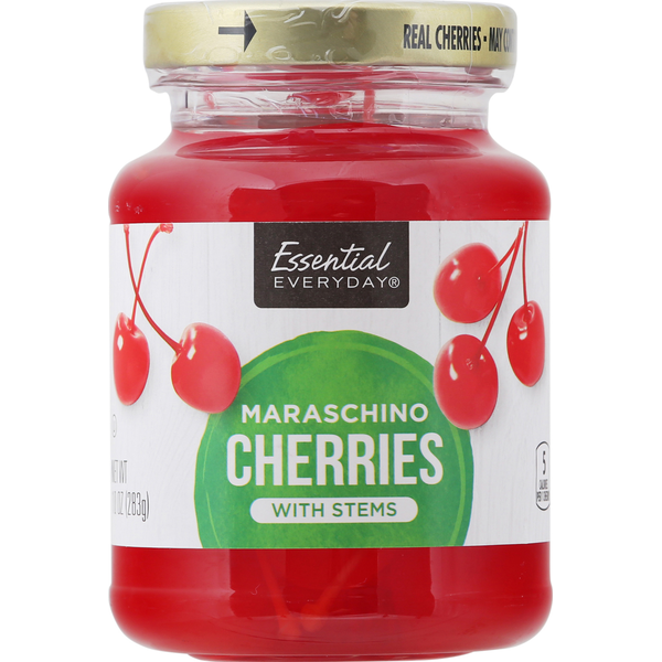 Essential Everyday Cherries, with Stems, Maraschino Same-Day