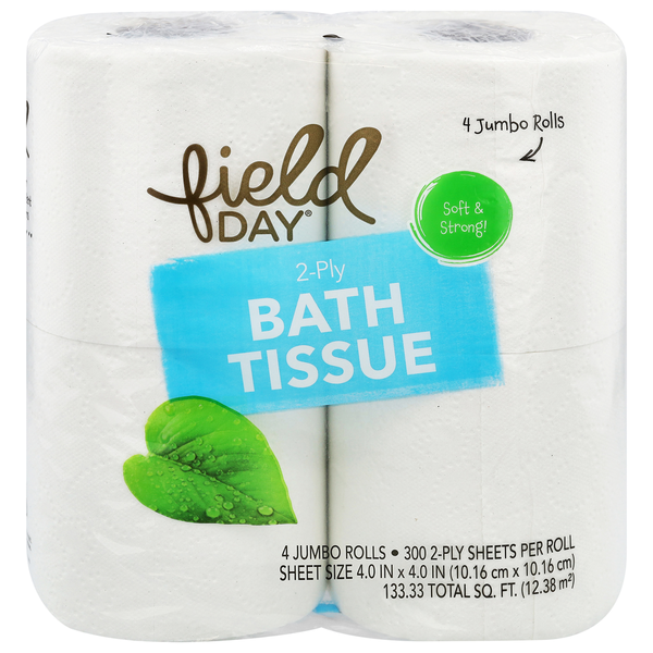 FIELD DAY 2-Ply Jumbo Rolls Bath Tissue