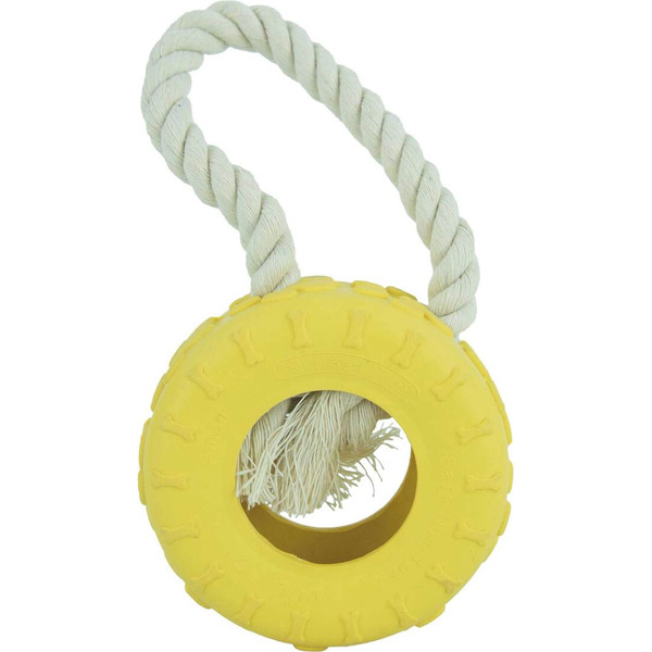 Play On Tire & Rope Dog Toy