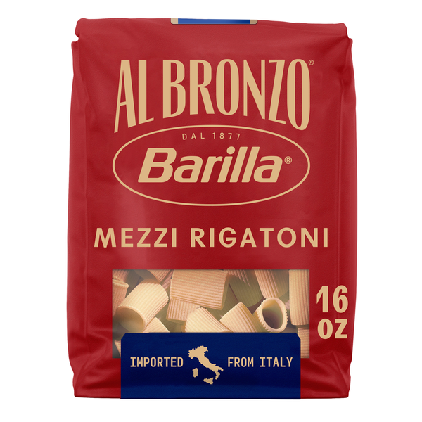Barilla Al Bronzo Mezzi Rigatoni Pasta Same-Day Delivery or Pickup
