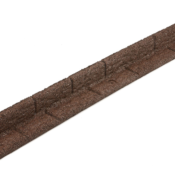 Ground Smart 4-ft x 3-in Brown Rubber Landscape edging section with stakes