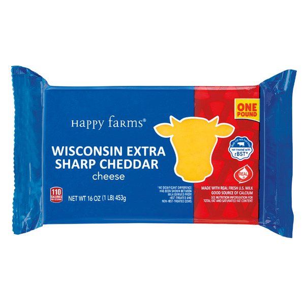 Happy Farms Wisconsin Extra Sharp Cheddar Cheese Block