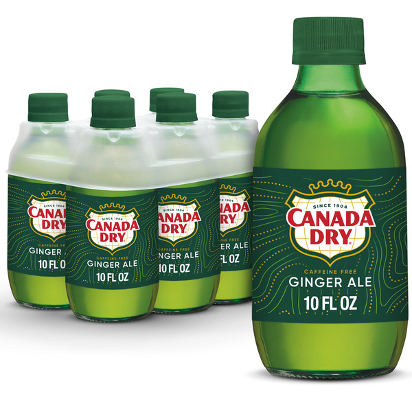 Canada Dry Ginger Ale Soda, 10 fl oz glass bottles, 6 pack Same