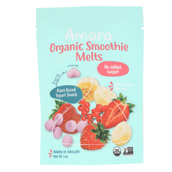 Amara Organic Baby Food Organic Mixed Red Berries Plant-Based Smoothie Melts