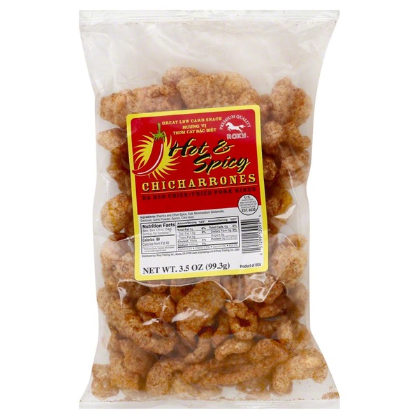 Roxy Fried Pork Rinds, Hot & Spicy, Bag (3.5 oz) Instacart