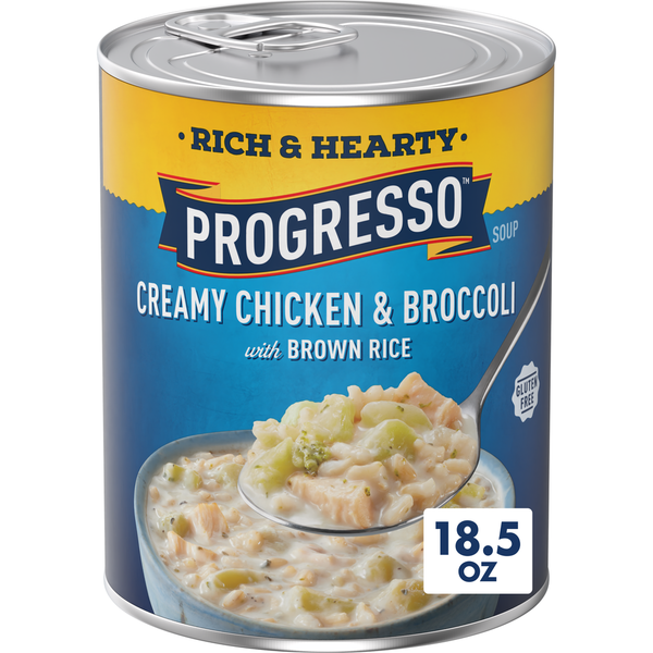 Progresso Rich & Hearty, Creamy Chicken & Broccoli Canned Soup, Gluten Free